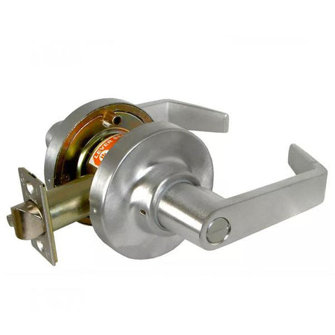 Marks USA - 195L - Privacy Lever Set - Centered Latch - Anti Microbial Finish - 2 3/4" Backset - 26D - Satin Chrome - Privacy - 2" Doors - Grade 1