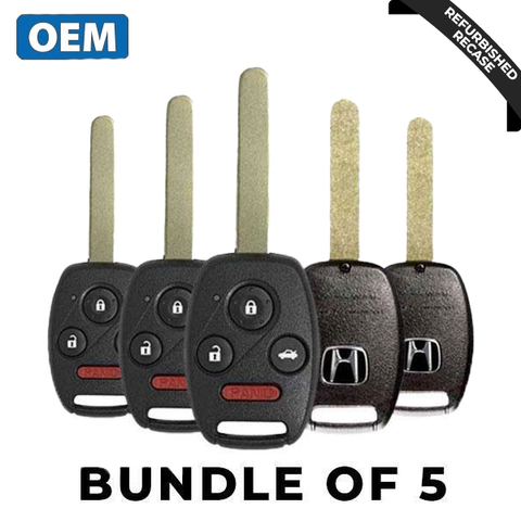 5 x 2003-2010 Honda Accord Element / 4-Button Remote Head Key / 35118-SDA-A11 / OUCG8D-380H-A (OEM Recase) (BUNDLE OF 5)