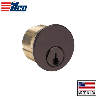 Ilco - 7165 - Mortise Cylinder - 5 Pin - 1" - Schlage C - Adams Rite Cam - KA2 - 10B- Oil Rubbed Bronze - Grade 1