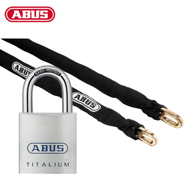Abus - 65938 - 80TI/60 8KS 40 55TA08 - Titanium Alloy Padlock with High Security Chain