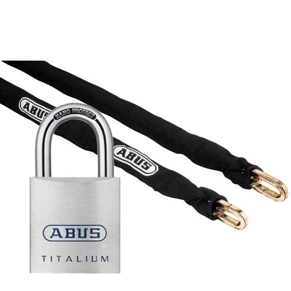 Abus - 65938 - 80TI/60 8KS 40 55TA08 - Titanium Alloy Padlock with High Security Chain