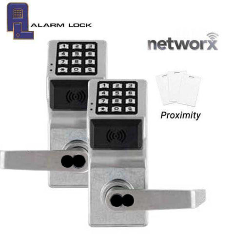 Alarm Lock Trilogy - PDL6300 - Double Sided Digital PROX Lever Set - Networx - IC -  Wireless & Ethernet Feature - 26D - Satin Chrome