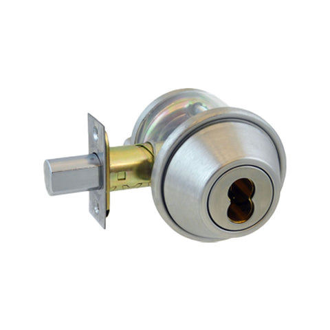 Arrow - DBX - Commercial Deadbolt - Single Cylinder - Adjustable Backset - SFIC Less Core - Satin Chrome - Grade 2