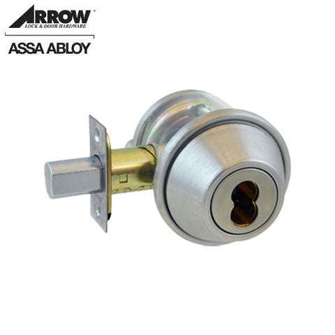 Arrow - DBX - Commercial Deadbolt - Single Cylinder - Adjustable Backset - SFIC Less Core - Satin Chrome - Grade 2