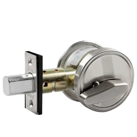 Arrow - DBX61 - Commercial Deadbolt - Single Cylinder - Adjustable Backset - Arrow A Keyway - Satin Stainless Steel - Grade 2