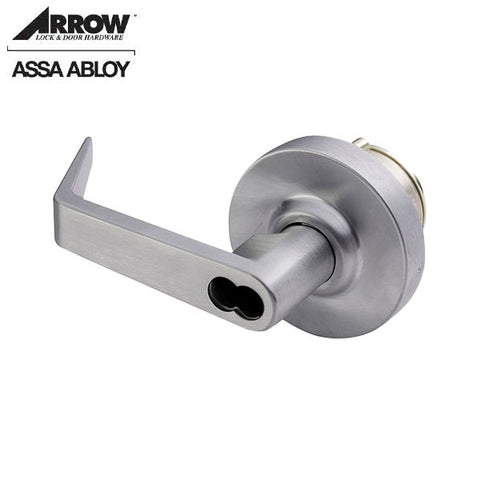 Arrow - SRX87 - Sierra Lever Trim With Rose - SFIC Prep Less Core  - Exit Device Trim - Classroom -  Satin Chrome - Grade 1