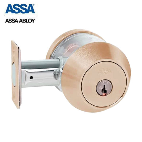 ASSA - 7000 Series - Maximum+ - Double Cylinder Deadbolt with Security Guard - KD - 612 - Satin Bronze - Grade 1