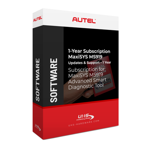 Autel - TCP - MaxiSYS MS919 - Advanced Smart Diagnostic Tool - Updates & Support Sub - 1 YEAR - ( machine sold separately )