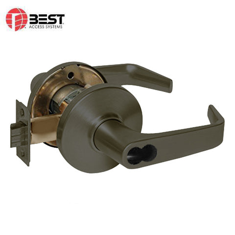 BEST - 9K-W37DEU15DS3613 - Electromechanical Cylindrical Lock Lever Set - Fail Secure - 15D Lever - Oil Rubbed Bronze - Storeroom - Grade 1