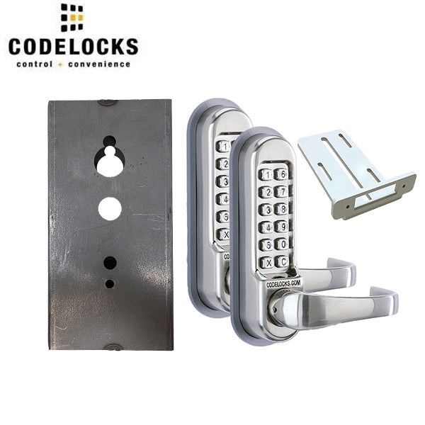 CodeLocks - CL515 Gate Box Kit - Mechanical Lock - Heavy Duty - Tubular Latch Bolt Gate Box Kit - Double Sided - Passage function - Optional Finish