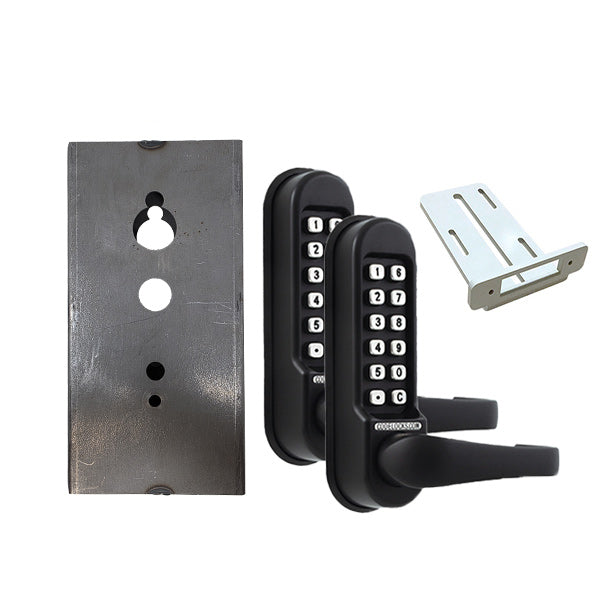 CodeLocks - CL515 Gate Box Kit - Mechanical Lock - Heavy Duty - Tubular Latch Bolt Gate Box Kit - Double Sided - Passage function - Optional Finish