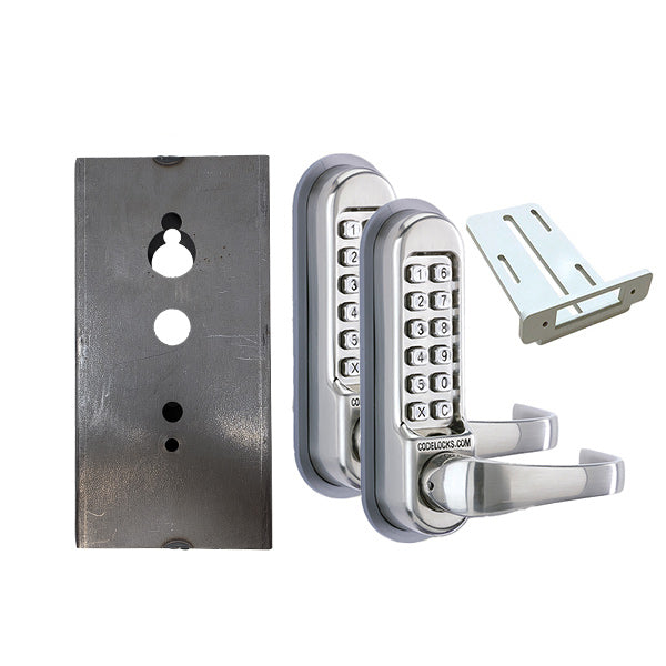 CodeLocks - CL515 Gate Box Kit - Mechanical Lock - Heavy Duty - Tubular Latch Bolt Gate Box Kit - Double Sided - Passage function - Optional Finish