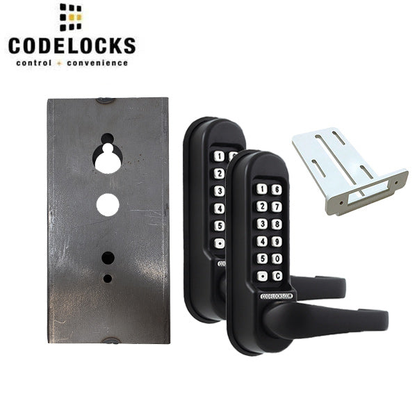 CodeLocks - CL515 Gate Box Kit - Mechanical Lock - Heavy Duty - Tubular Latch Bolt Gate Box Kit - Double Sided - Passage function - Optional Finish