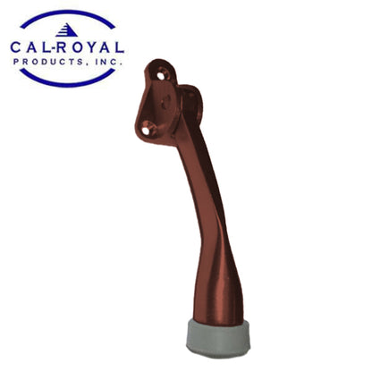 Cal-Royal - DH25 - Kick Down Door Stop - 4" - Die Cast Zinc - Rubber Stop - Optional Finish