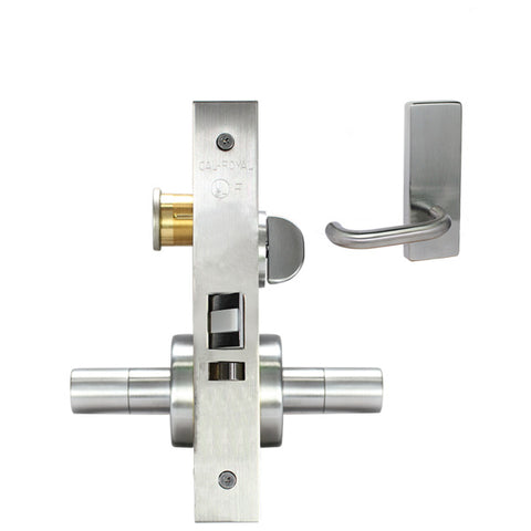 Cal-Royal - SC8453 - SC Series Mortise Lock - Heavy Duty - Passage - TE Lever - 2 3/4" Backset - Bright Chromium - Fired Rated - Grade 1