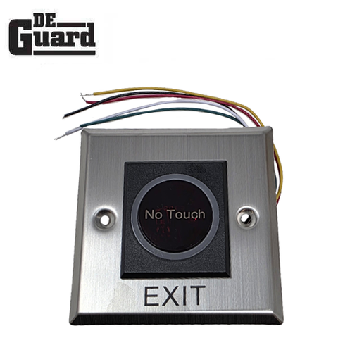 Contactless No Touch - Door Exit Button - Square - Stainless Steel Plate - NO/NC/COM - 12VDC