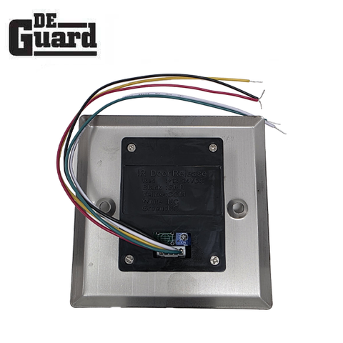 Contactless No Touch - Door Exit Button - Square - Stainless Steel Plate - NO/NC/COM - 12VDC