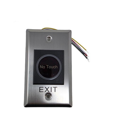 Contactless No Touch - Door Exit Button - Rectangle - Stainless Steel Plate - NO/NC/COM -  12VDC