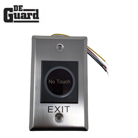Contactless No Touch - Door Exit Button - Rectangle - Stainless Steel Plate - NO/NC/COM -  12VDC