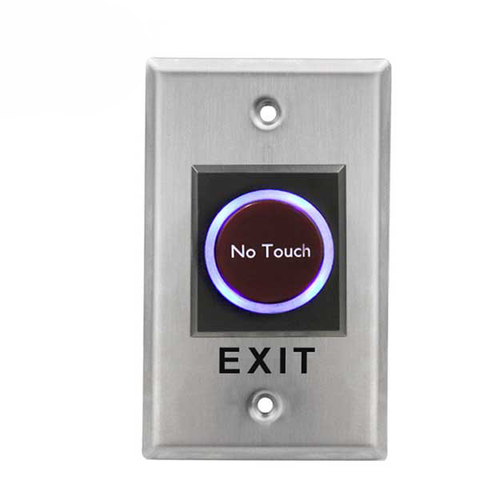 Contactless No Touch - Door Exit Button - Rectangle - Stainless Steel Plate - NO/NC/COM -  12VDC