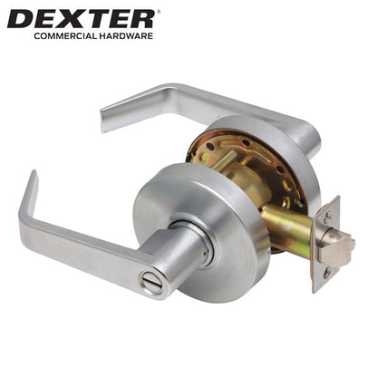 Dexter C2000 - Commercial Lever Set Handle -  2-3/4” Standard Backset - Satin Chrome - Privacy - Grade 2