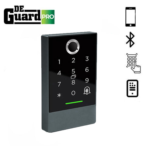 DeGuard Pro - Premium Electronic Smart Door Lock Reader Door Access Control System - Bluetooth / RFID / Optional Fingerprint / Wi-Fi - Stainless Steel