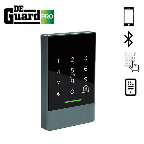 DeGuard Pro - Premium Electronic Smart Door Lock Reader Door Access Control System - Bluetooth / RFID / Optional Fingerprint / Wi-Fi - Stainless Steel