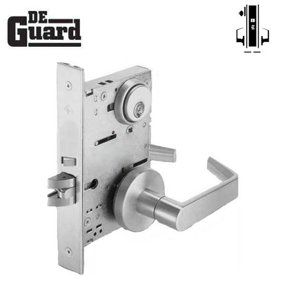 Extra Heavy Duty Mortise Door Lock - Storeroom - Keyed Cylinder - Satin Chrome - Grade 1