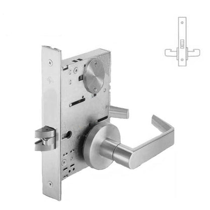 Extra Heavy Duty Mortise Door Lock - Passage - No Cylinder - Satin Chrome - Grade 1