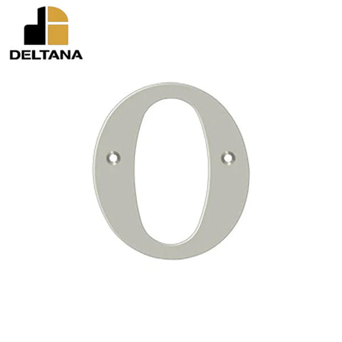 Deltana - 4" Residential Letter O - Brushed Nickel