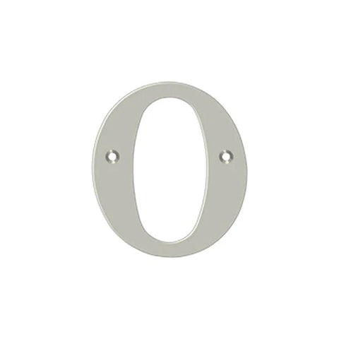 Deltana - 4" Residential Letter O - Brushed Nickel