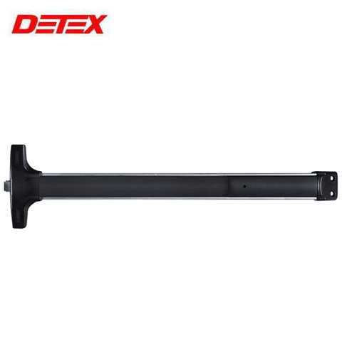 Detex - V4008BN - Wide Stile Rim Exit Device - Classroom Lever - Hex Dogging - 36-inches - Satin Aluminum