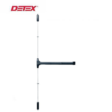 Detex - V50 - Surface Vertical Rod Exit Device - Cylinder Dogging - Wide Stile - 36" - Satin Black Anodized Aluminum - Grade 1