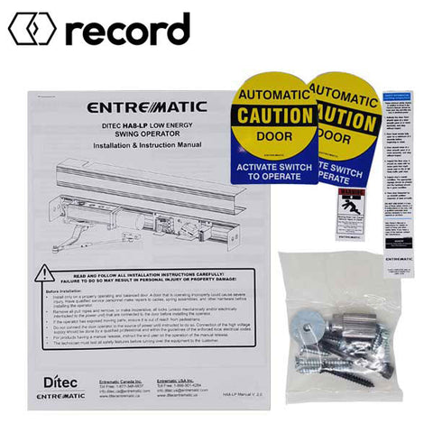 Record - WL-P0100 - Installation Pack, Manual, Screws and Spindle for HA8-LP
