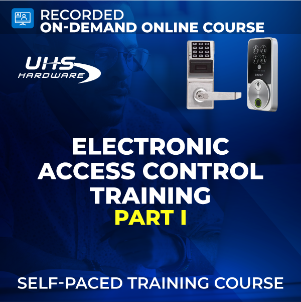 Recorded On-Demand Training - Electronic Access Control Training Part I with ACE Instructor Wayne Winton