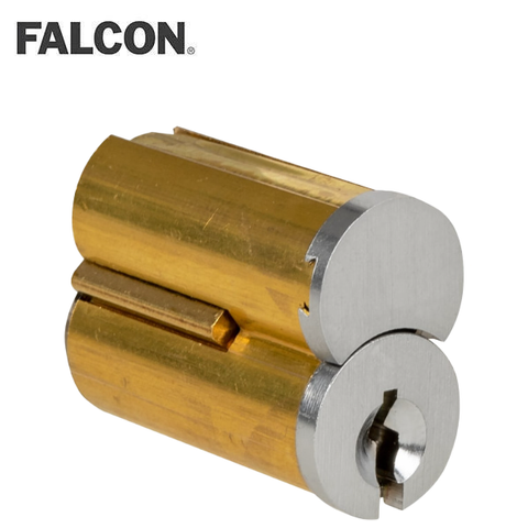 Falcon - C649 - Small-Format IC Core SFIC - 7 Pins - B Keyway - Uncombinated - 6026 - Satin Chrome