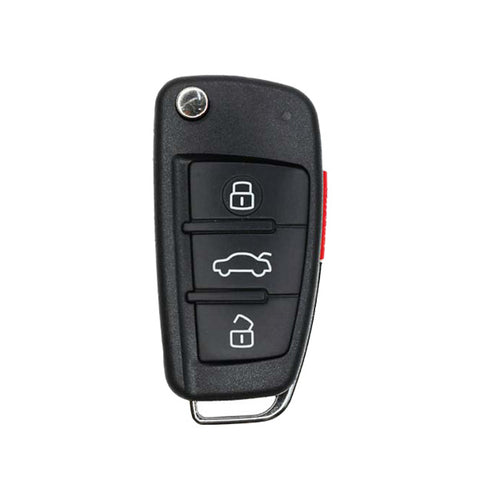 2006-2010 Audi / 4-button Flip Key SHELL for NBG009272T (AFTERMARKET)