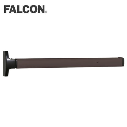 Falcon FAL-1692NL-OP/HB-OP 36-inch concealed vertical rod exit device in dark bronze finish.
