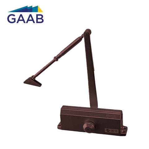 GAAB - R402-00 - Hydraulic Door Closer - Heavy Duty - Adjustable Arm - PA Bracket/Regular/Top Jamb - Adjustable Sizes 1-6 - Plastic Cover - Optional Finish - Fire Rated - Grade 1