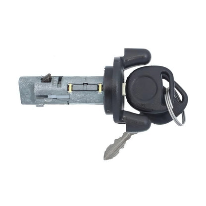 Close-up view of STRATTEC 704600C GM ignition lock cylinder with included keys