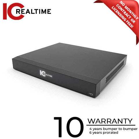 IC Realtime - HDVR-MX0402-1U5MP-AI2 / 4Ch Coax + 2 IP / Shelf-Mount Pentabrid /10TB Max (Starting At 2TB HDD) / 5MP/6MP (Coax/ IP) Support / 32Mbps Bandwidth