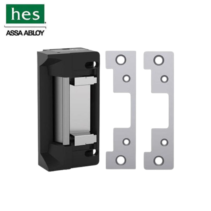 HES 5200 Series electric strike installed on a commercial door frame.
