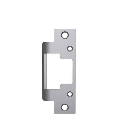 HES - 801A - 4-7/8" x 1-1/4" - 8000 / 8300 Series Faceplate with Radius Corners - Satin Stainless Steel Finish - Grade 1