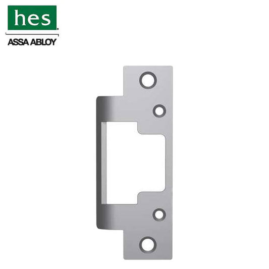 HES - 801A - 4-7/8" x 1-1/4" - 8000 / 8300 Series Faceplate with Radius Corners - Satin Stainless Steel Finish - Grade 1