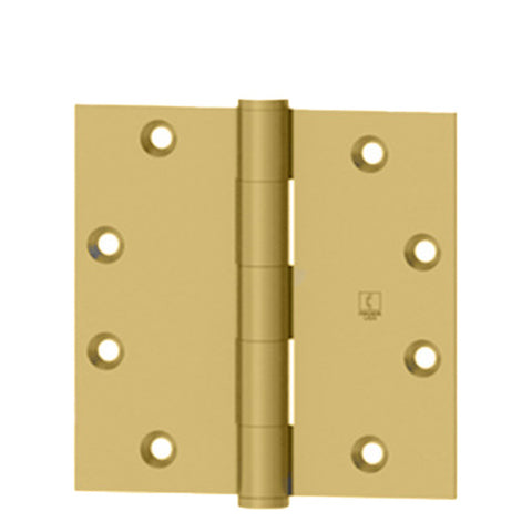 Hager - BB1191 - Full Mortise - Ball Bearing - Standard Weight - 4.5" x 4.5" - Satin Brass - Removable Pin Function