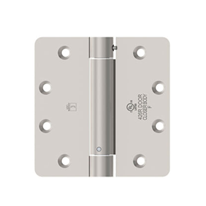 Hager - 1251 - Full Mortise - Spring Hinge - Standard Weight - 1/4" Radius - 4.5" x 4.5" - Satin Chrome