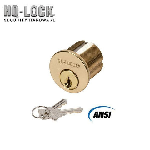 HQ LOCK - MC02 - Mortise Cylinder - 1-1/8 - SC1 -US3 Gold