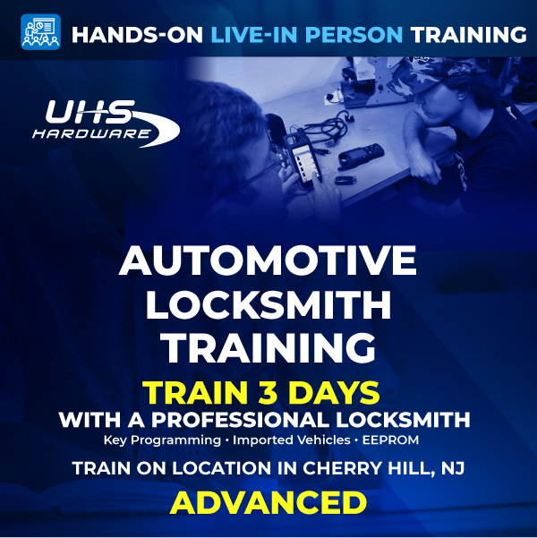 Advanced Automotive Locksmith Training - Hands-On In-Person Training - 3 Days  (Mon thru Fri) - By Appt