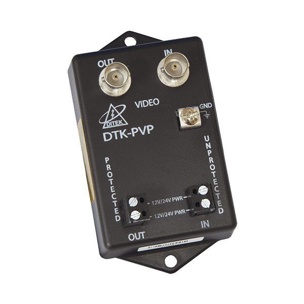 IC Realtime - DTK-PVP27B / Ditek Power and Video Surge Protection for Analog Cameras and Recorders, 12/24V AC/DC