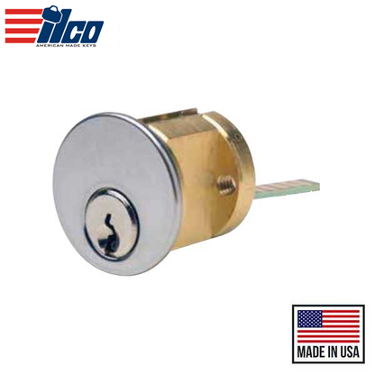 Ilco - 7075 - RIM Cylinder - 5 Pin - 1 1/8" - Schlage - KA2 - 26D - Satin Chrome - Grade 1